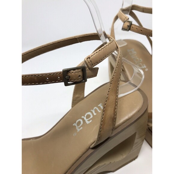 VTG 90's Y2K Mudd Brown Wood Platform Women Sz 7.5 Sandals Grunge Strappy Chunky - Picture 12 of 13